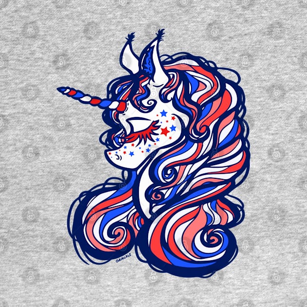 Star Spangled Unicorn by Jan Grackle